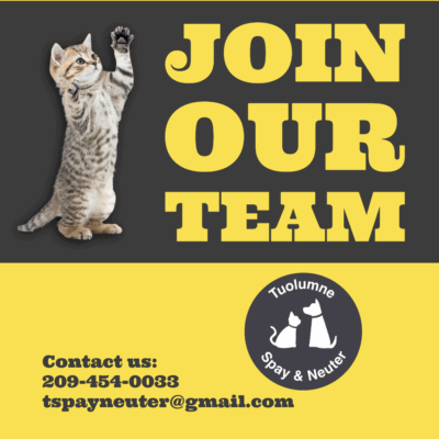 Join Tuolumne Spay & Neuter's Team